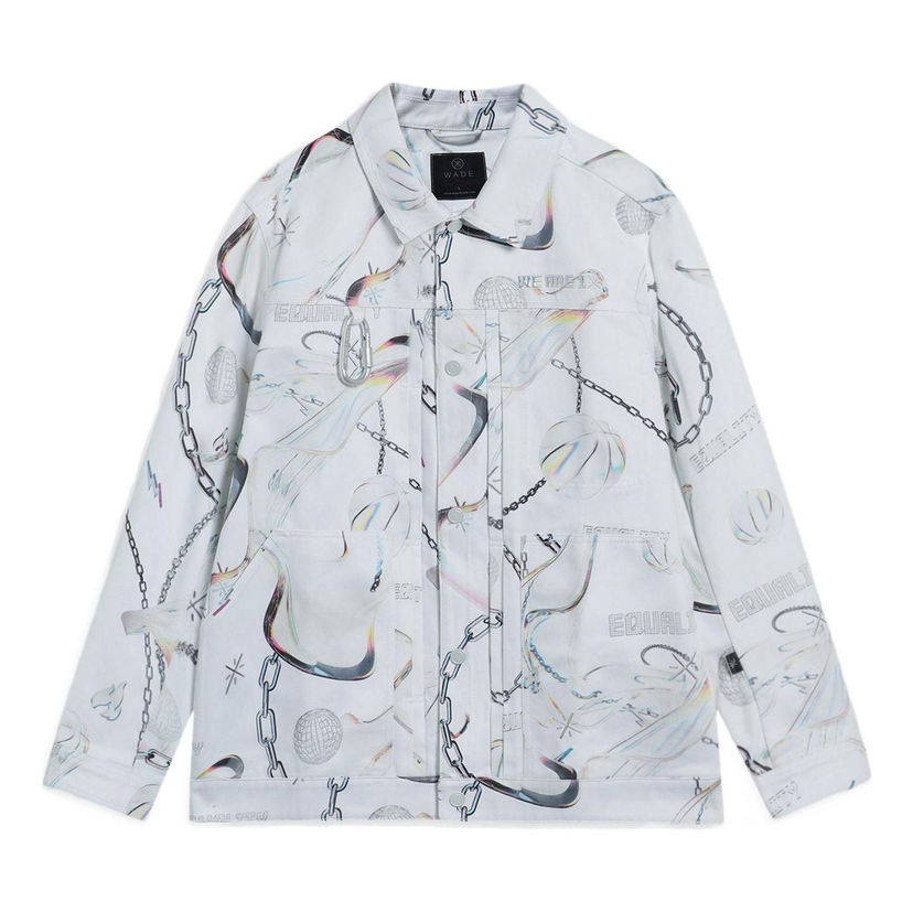 Jakna Li-Ning Way Of Wade Graphic Print Jacket Bijela | AFDS475-2