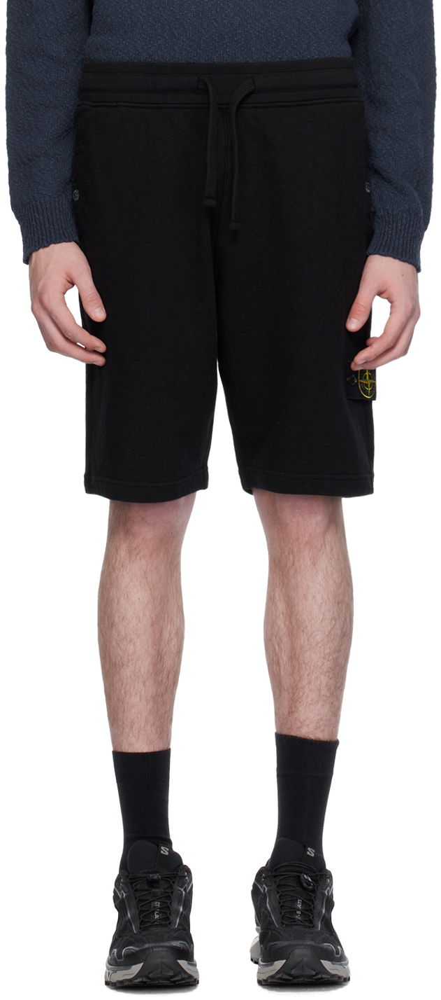 Kratke hlače Stone Island Patch Shorts Crna | 801563460