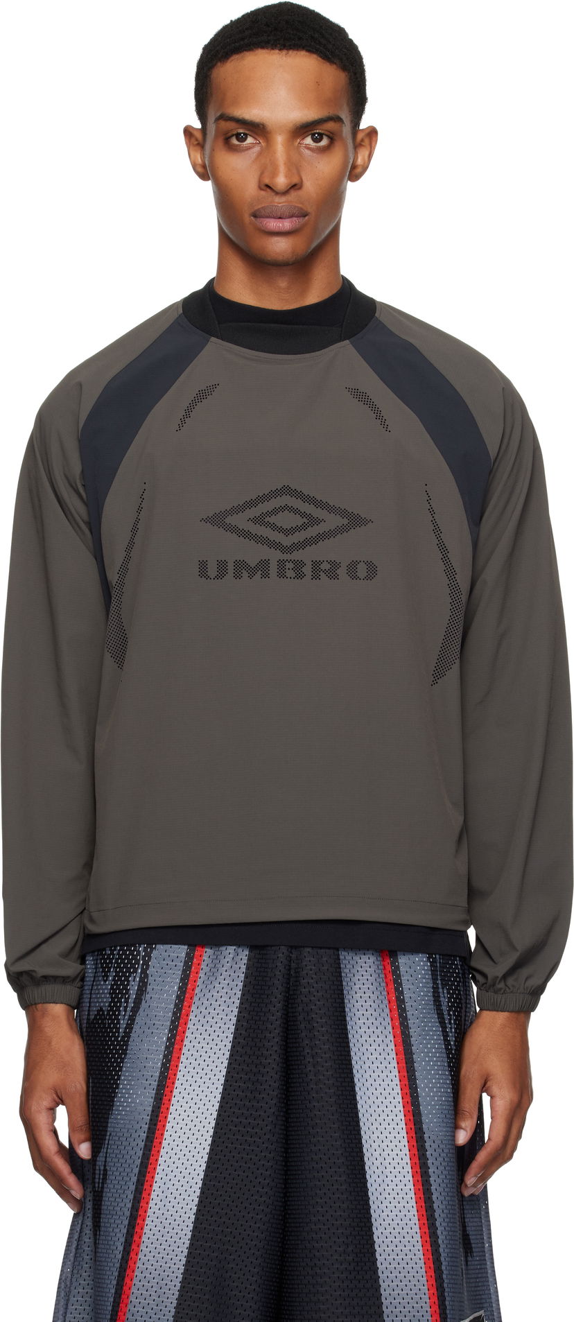 Majica kratkih rukava Umbro Umbro Lasered Nylon Crewneck T-shirt Siva | UBMW0252FA164