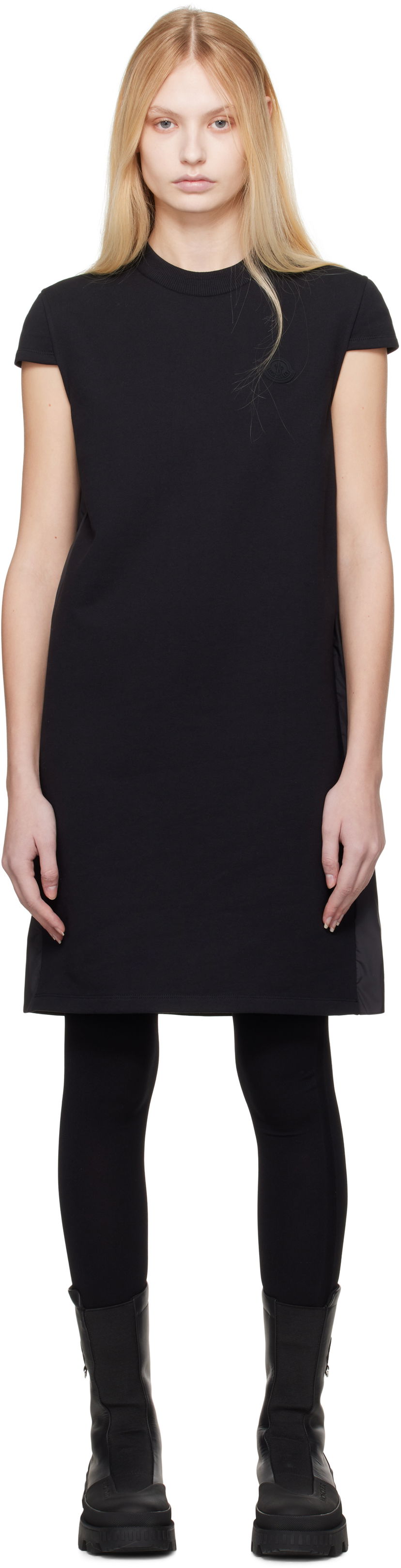Haljina Moncler Moncler Pleated Minidress Crna | K10938I0000689ATK