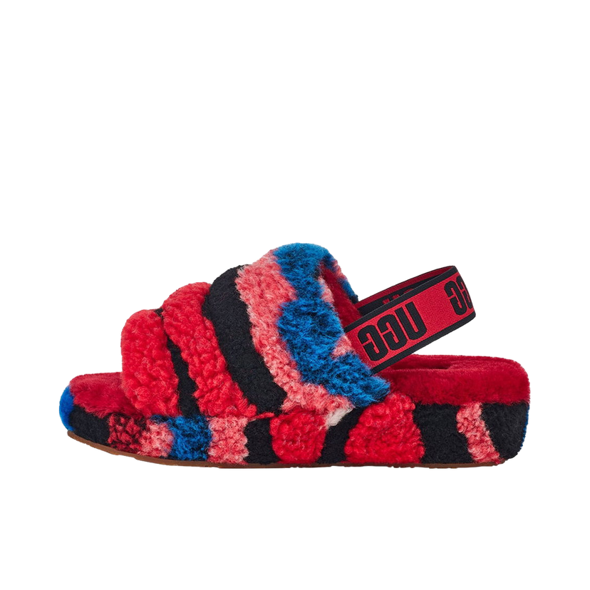 Tenisice i cipele UGG Fluff Yeah Slide Cali Collage Višebojno | 1118164-RED