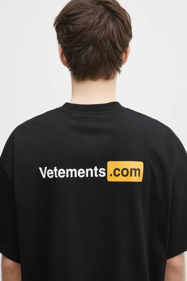 Majica kratkih rukava VETEMENTS Black '.Com' T-Shirt Crna | UA66TR750B, 3