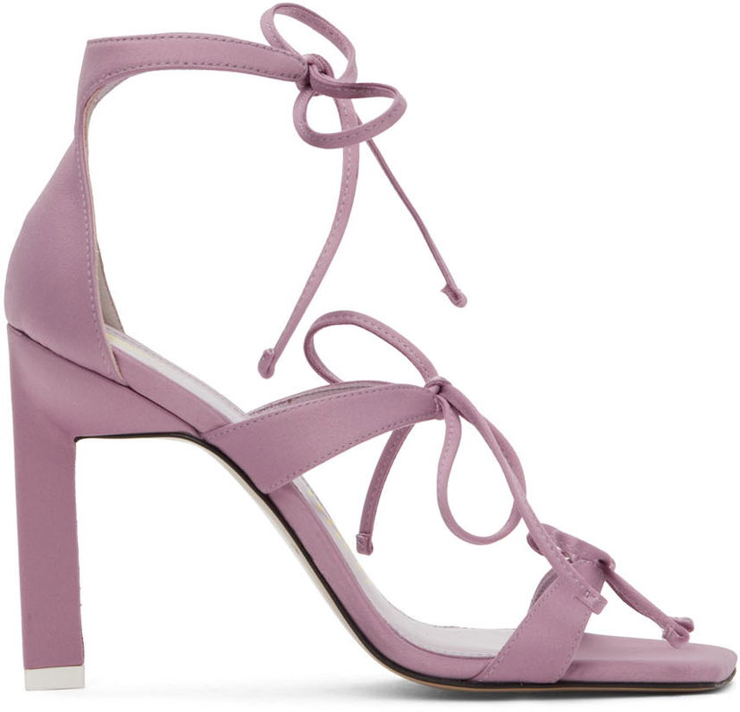 Dodaci The Attico Attico Aria Lace-Up Heeled Sandals Ljubičasta | 227WS518 V015