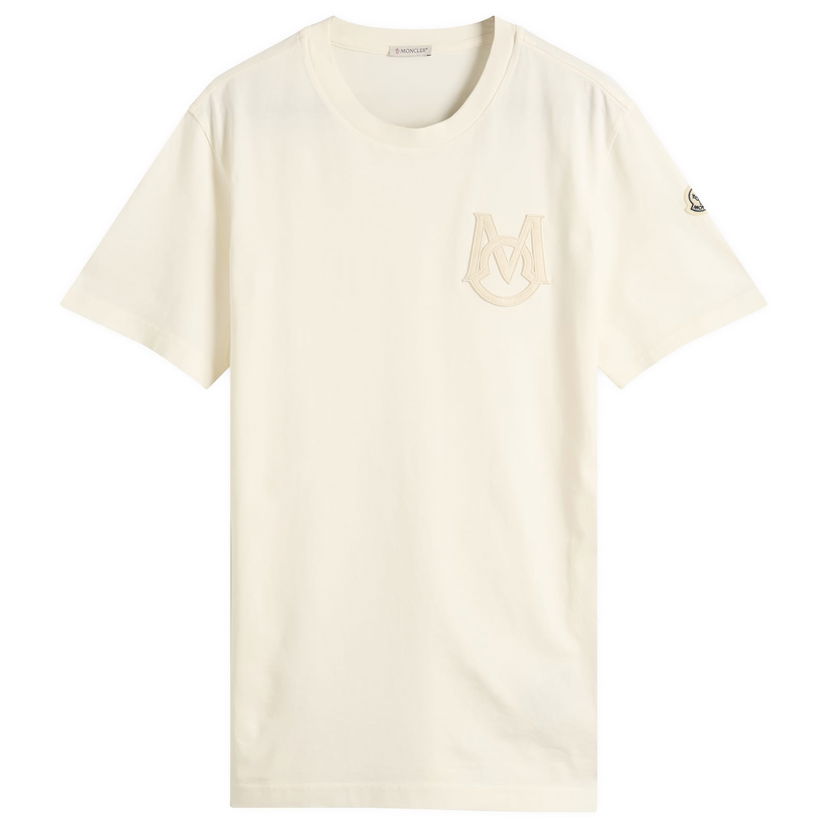 Majica kratkih rukava Moncler Men's Short Sleeve Logo T-Shirt, Size Large, Moncler Bijela | 8C000-34-8390T-032