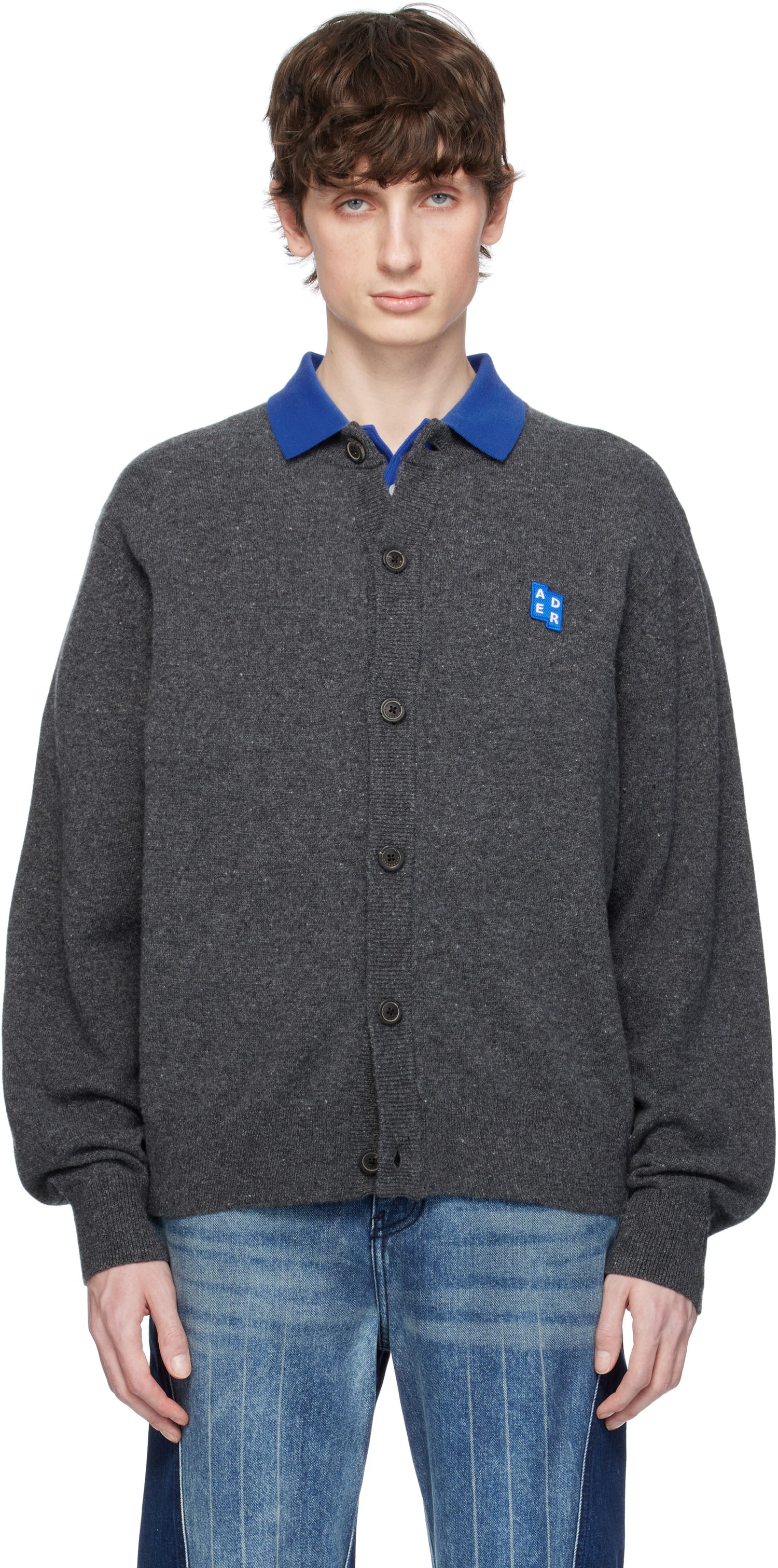 Džemper ADER ERROR ADER error TRS Tag Cardigan Siva | BO42FYKT0702CC, 0