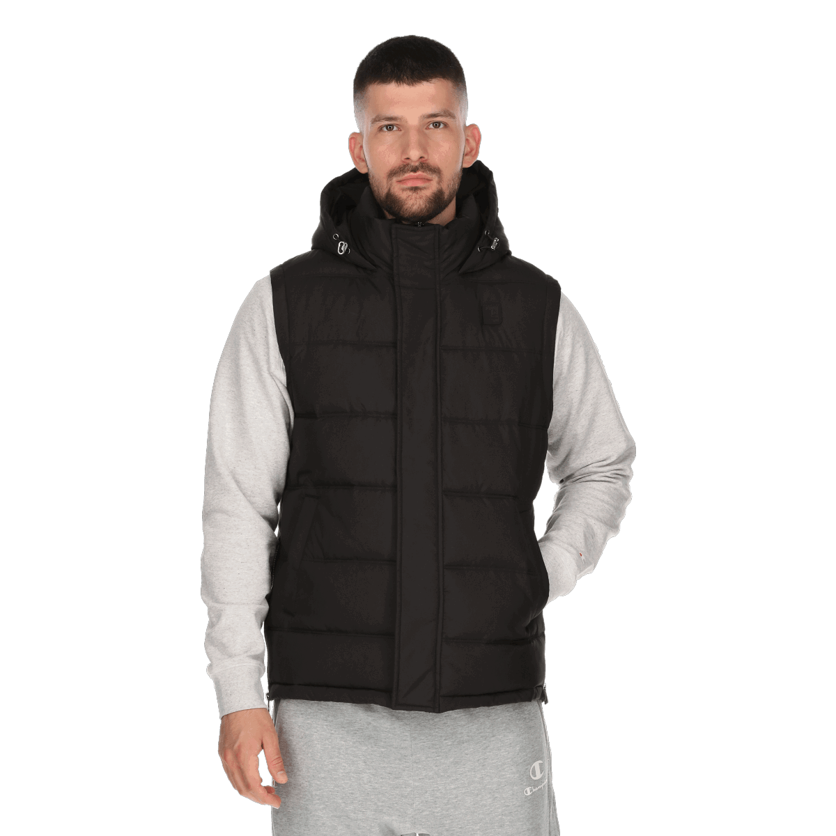 Prsluk Champion Padded Hooded Vest Crna | CHA213M513-01, 0