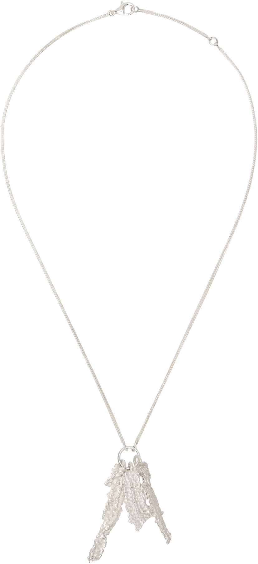 Ogrlica OUR LEGACY Casted Knit Necklace Metalik | A4258NF