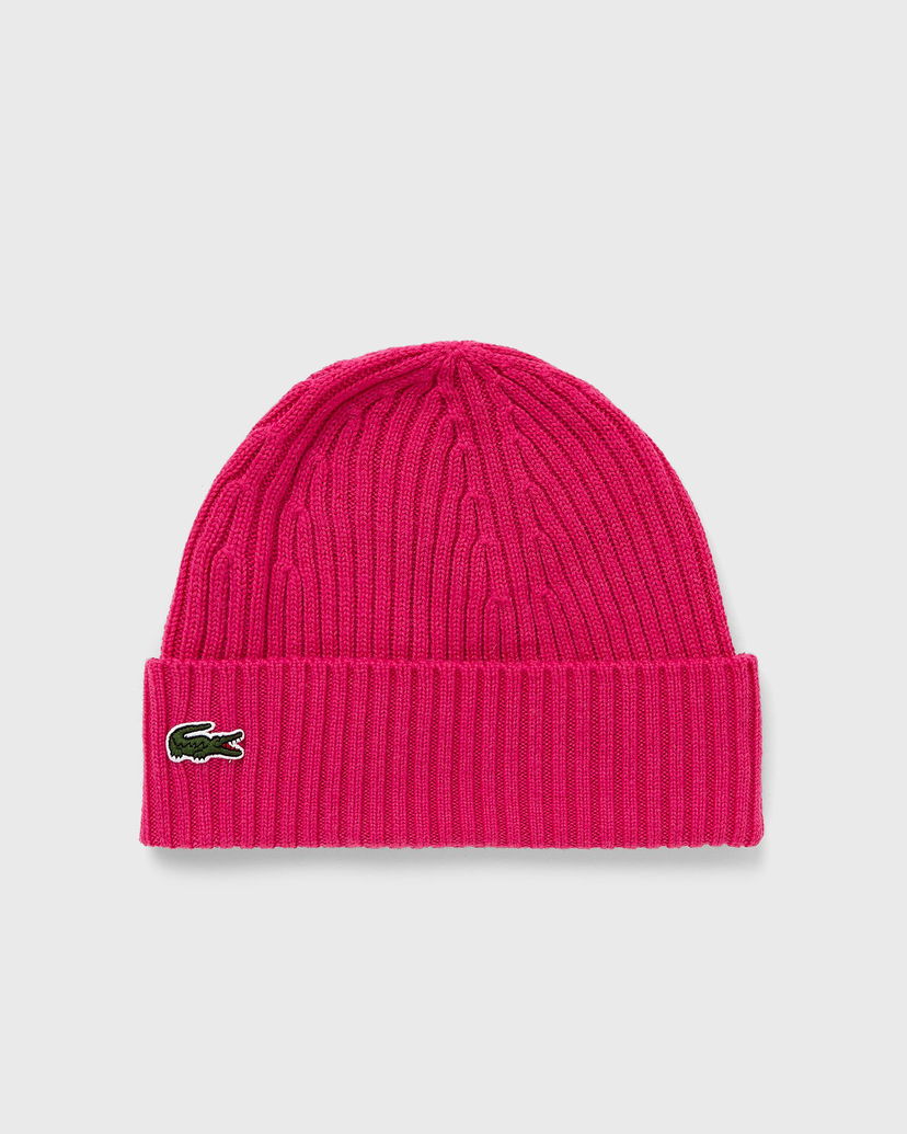 Kapica Lacoste Lacoste Ribbed Knit Beanie Ružičasta | RB0001-SQI