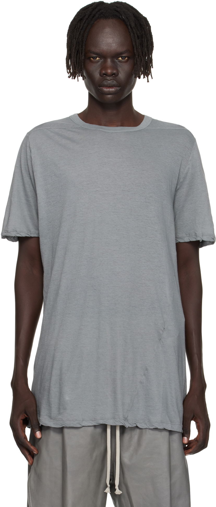 Majica kratkih rukava Rick Owens Rick Owens Concordians Level T-Shirt Siva | RU02E1264 UC