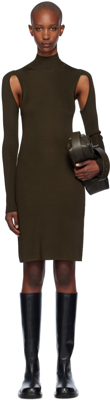 Haljina Helmut Lang Helmut Lang Air Turtleneck Midi Dress Zelena | O06HW704