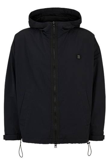 Parka BOSS Hooded Windbreaker with Logo Badge Crna | 50505432