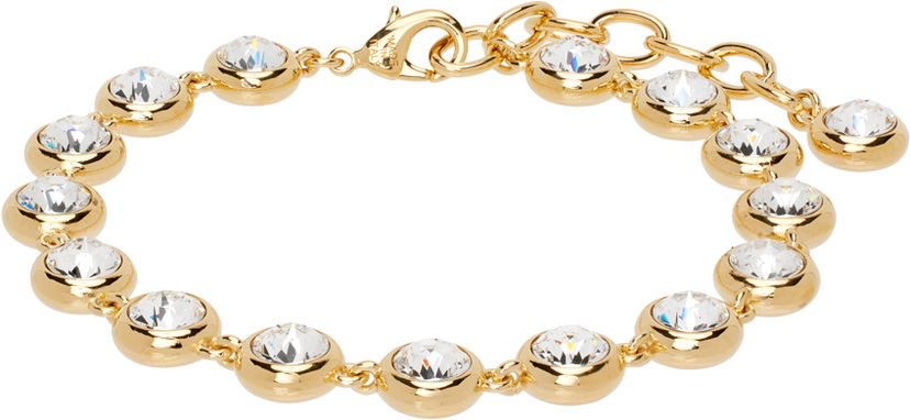 Narukvica Amina Muaddi Crystal-Embellished Anklet Metalik | IRIS ANKLET