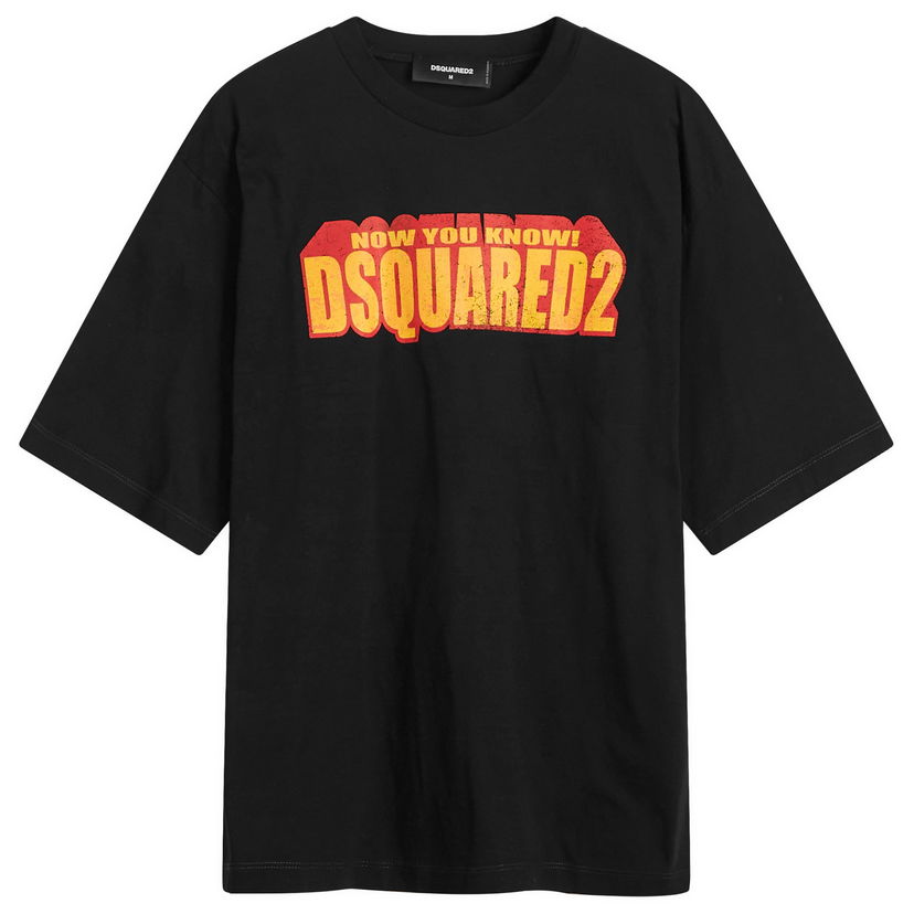 Majica kratkih rukava DSQUARED2 Dsquared2 3D Logo Loose Fit T-Shirt, Size Large Crna | S71GD1553-S23009-900