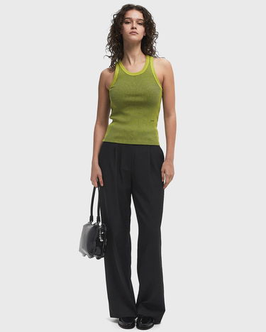 Majica bez rukava ØLÅF OLAF Retro Logo Ribbed Tank Top Zelena | W200101-PEAR, 1