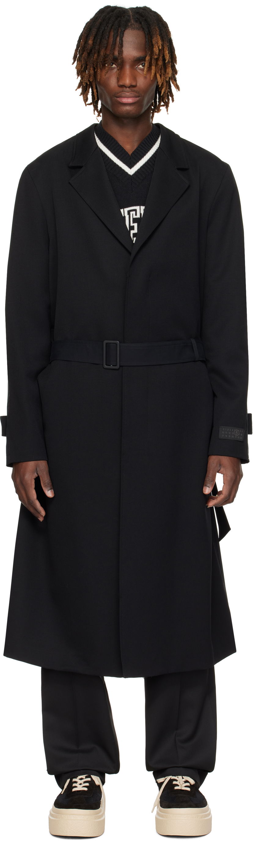 Kaputi Maison Margiela MM6 Maison Margiela Wool & Cotton Gabardine Trench Coat Crna | SH0AA0009 MTN039