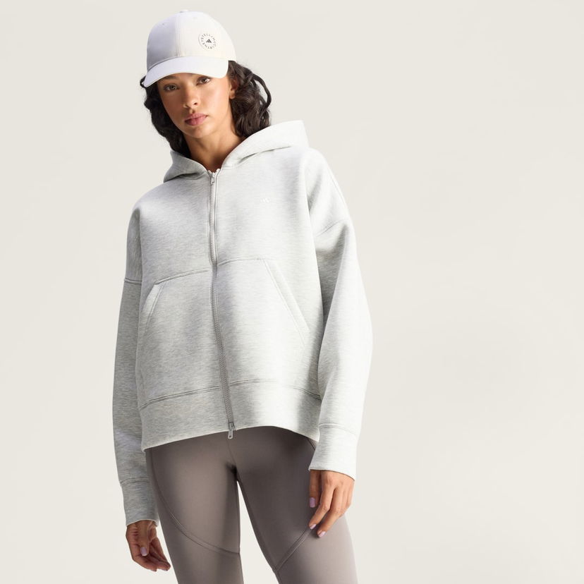Dukserice adidas Performance Stella McCartney Scuba Full-Zip Hoodie Siva | JM5792
