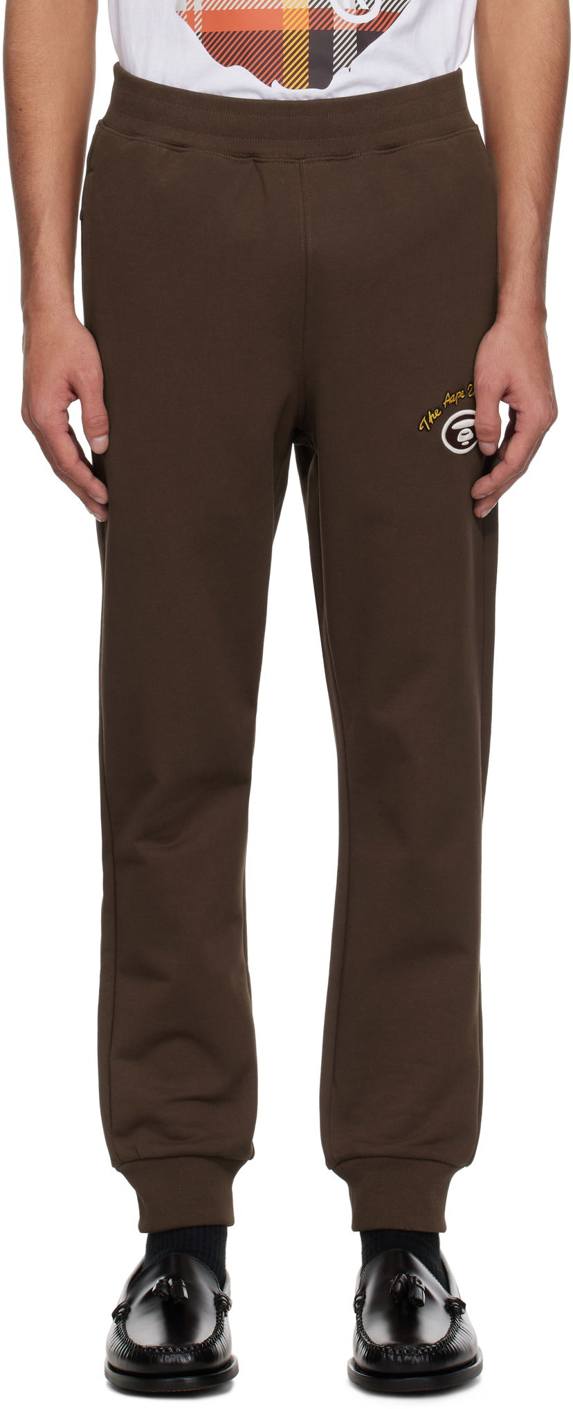 Trenirka AAPE by A Bathing Ape AAPE by A Bathing Ape 'AAPE' Basic Sweatpants Smeđa | AAPPTMB698XXNBWD