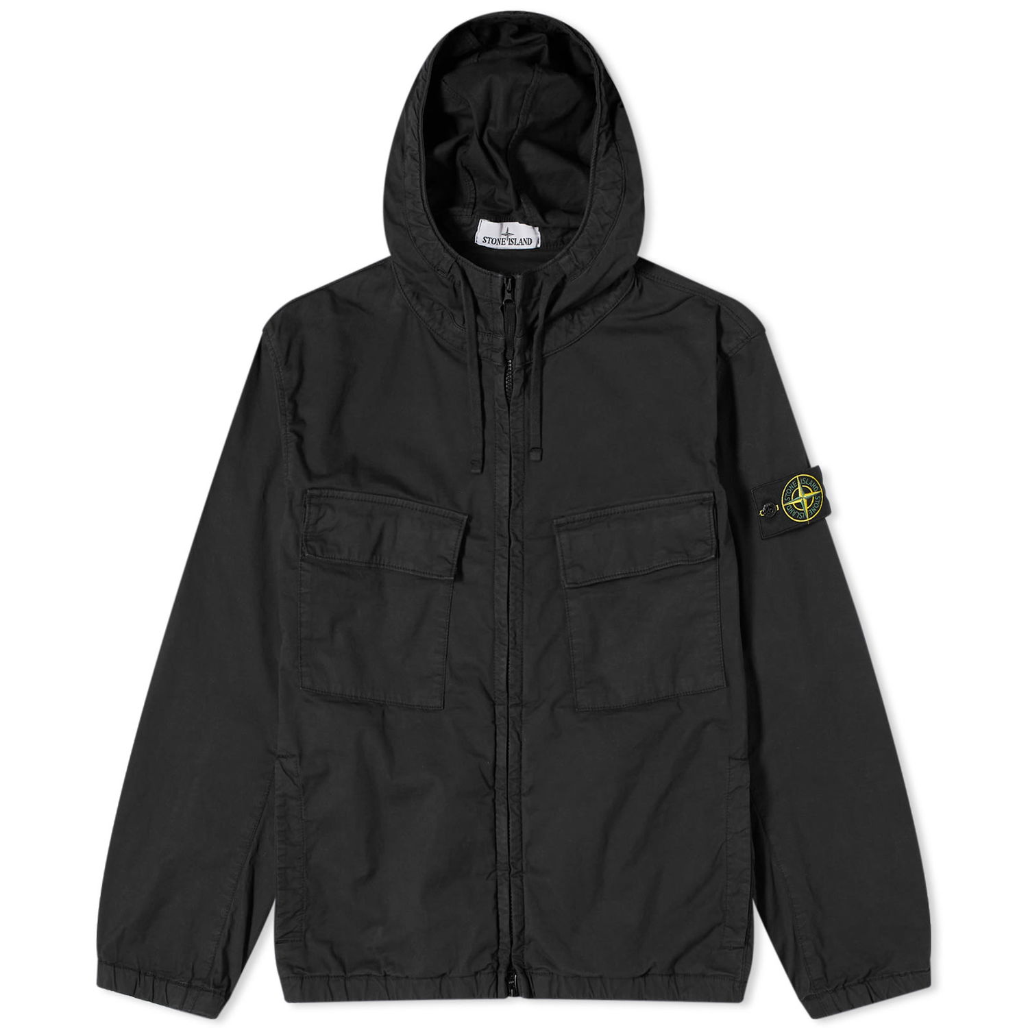 Jakna Stone Island Supima Cotton Twill Stretch-TC Hooded Jacket Crna | 801542610-V0029, 0