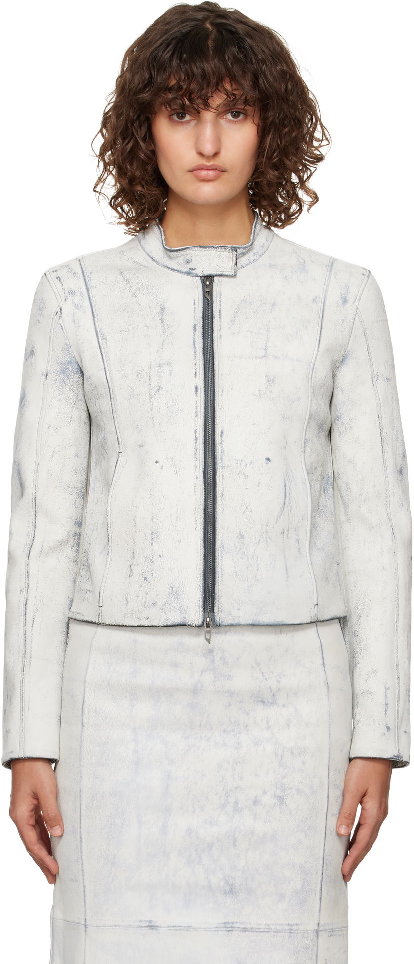 Jakna Diesel Leather Bijela | A14482 0QJAL