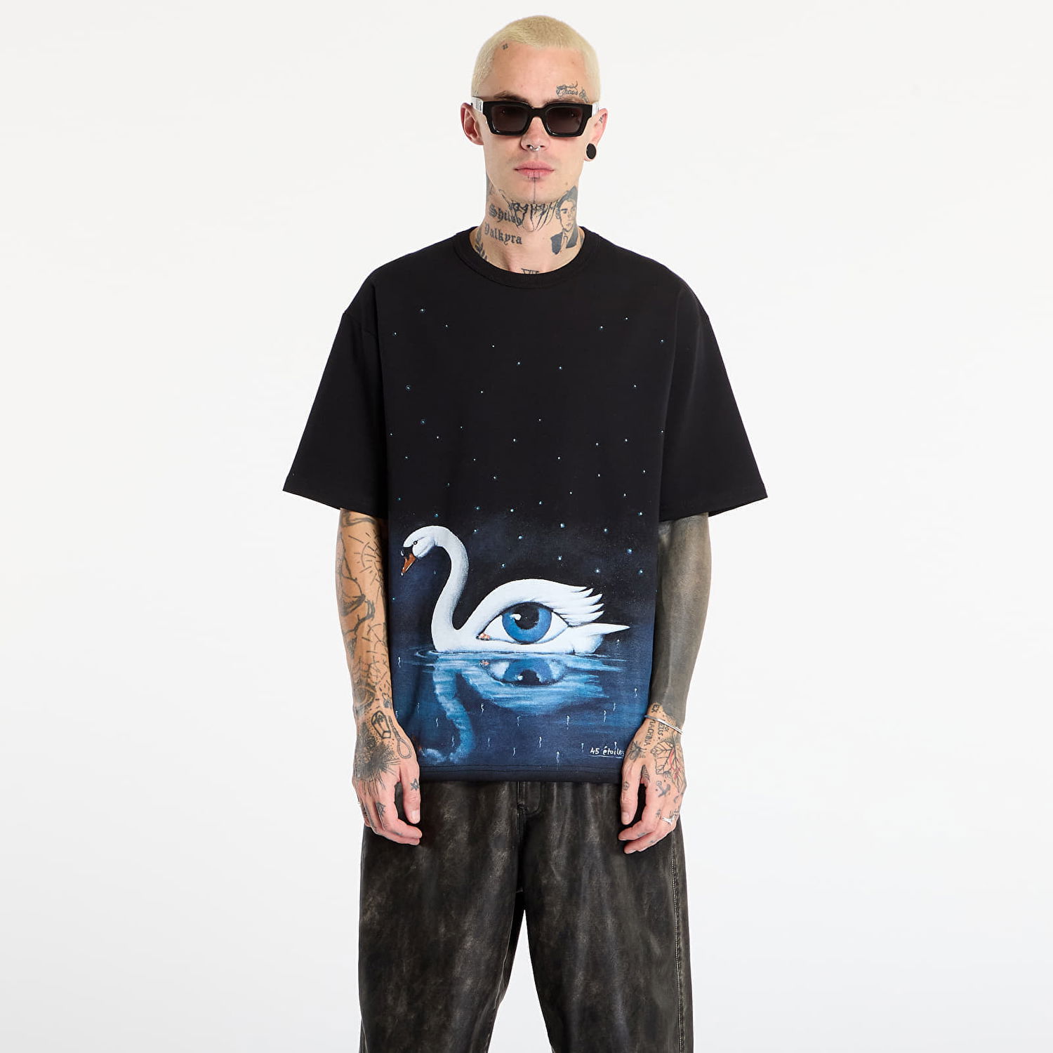 Majica kratkih rukava MISBHV Olbinski Edition Crystal Swan T-Shirt Crna | 251M108, 0