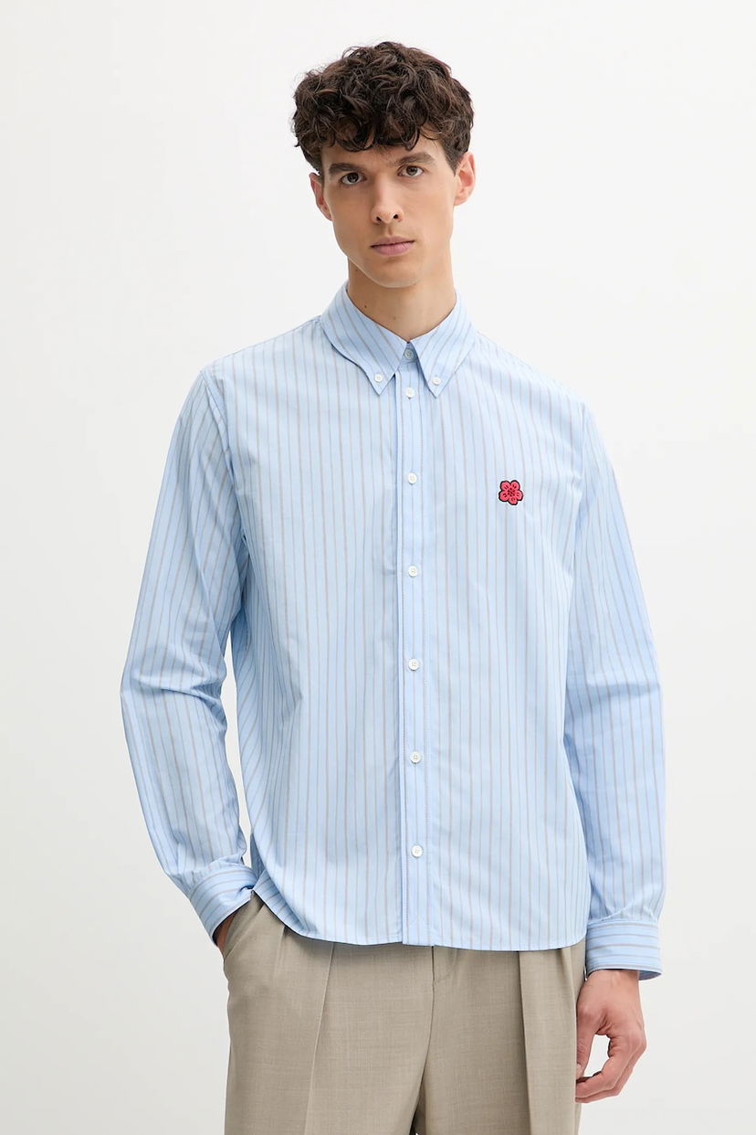 Košulja KENZO Kenzo Relaxed Fit Striped Shirt Plava | FF65CH4109LD
