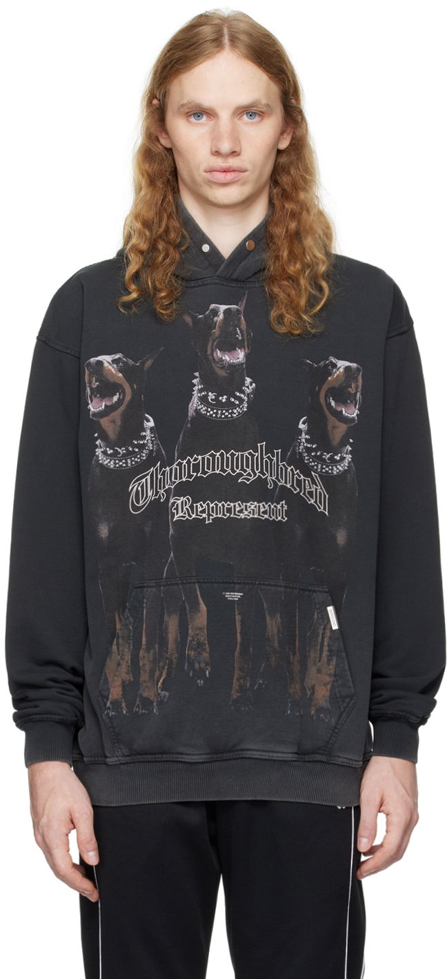 Dukserice Represent Clo Hoodie Thoroughbred Crna | MLM41134