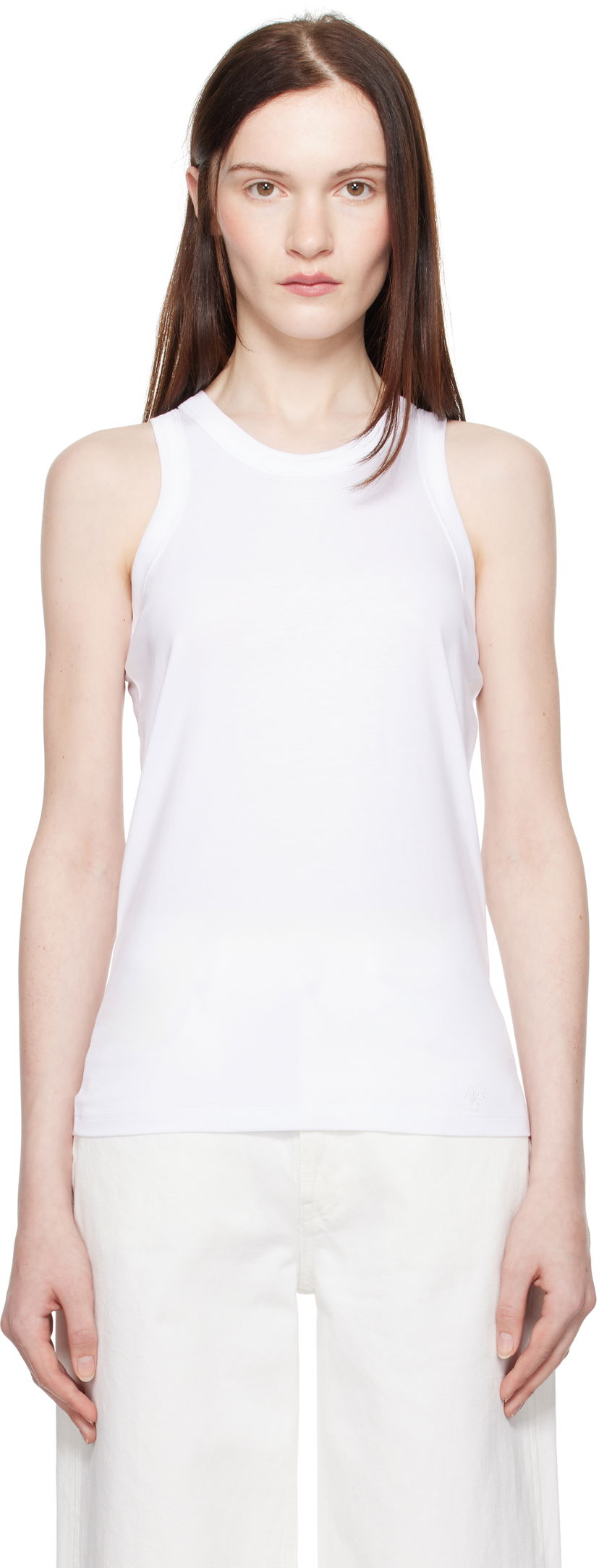 Majica bez rukava Loulou de Saison Loulou de Saison Poso Tank Top Bijela | POSO