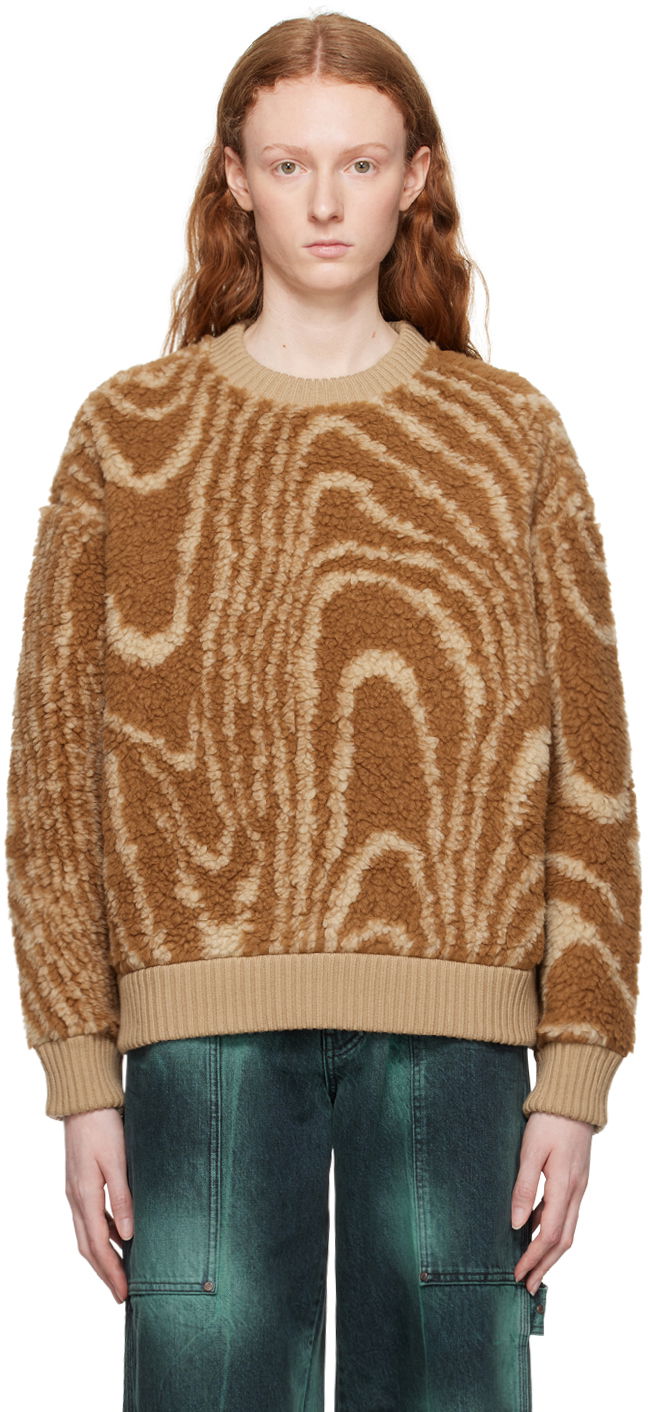 Džemper Stella McCartney Stripe Knit Sweater Smeđa | 6J02093SPX70
