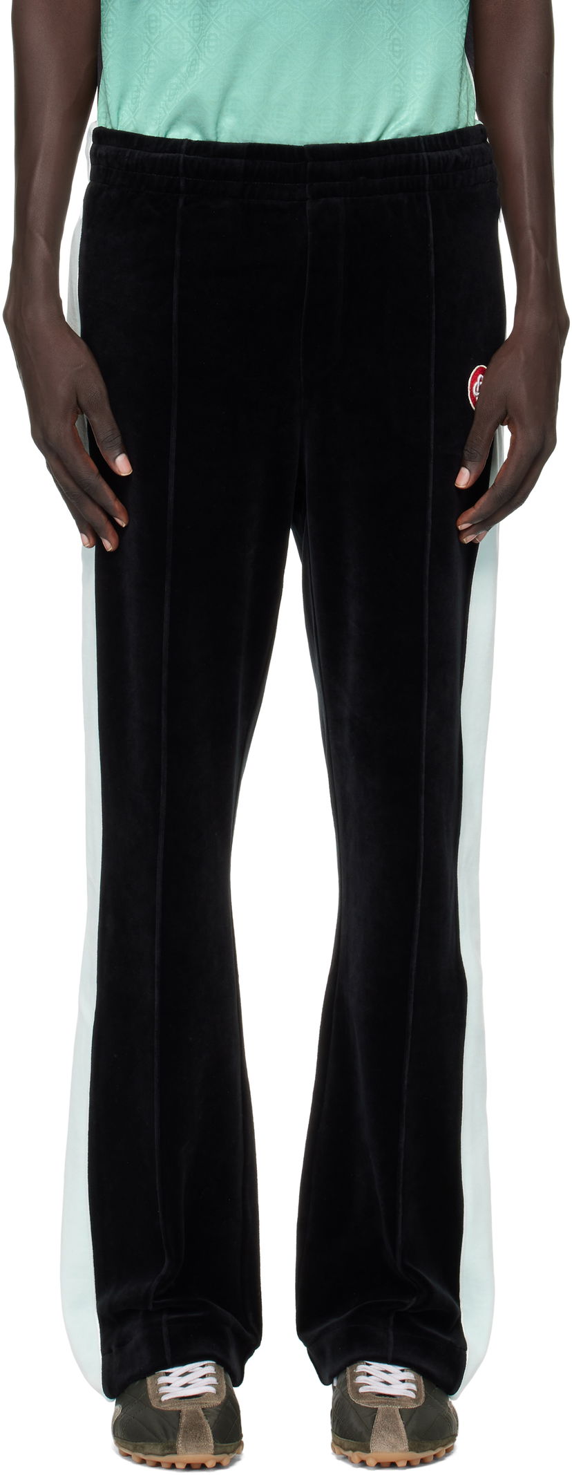 Trenirka Casablanca Casablanca Velour Track Pants Crna | MPF25-JTR-281-01