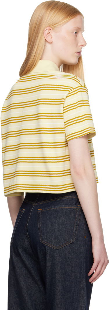 Polo majica Burberry Burberry Cropped Striped Polo Žuta | 8106271, 2
