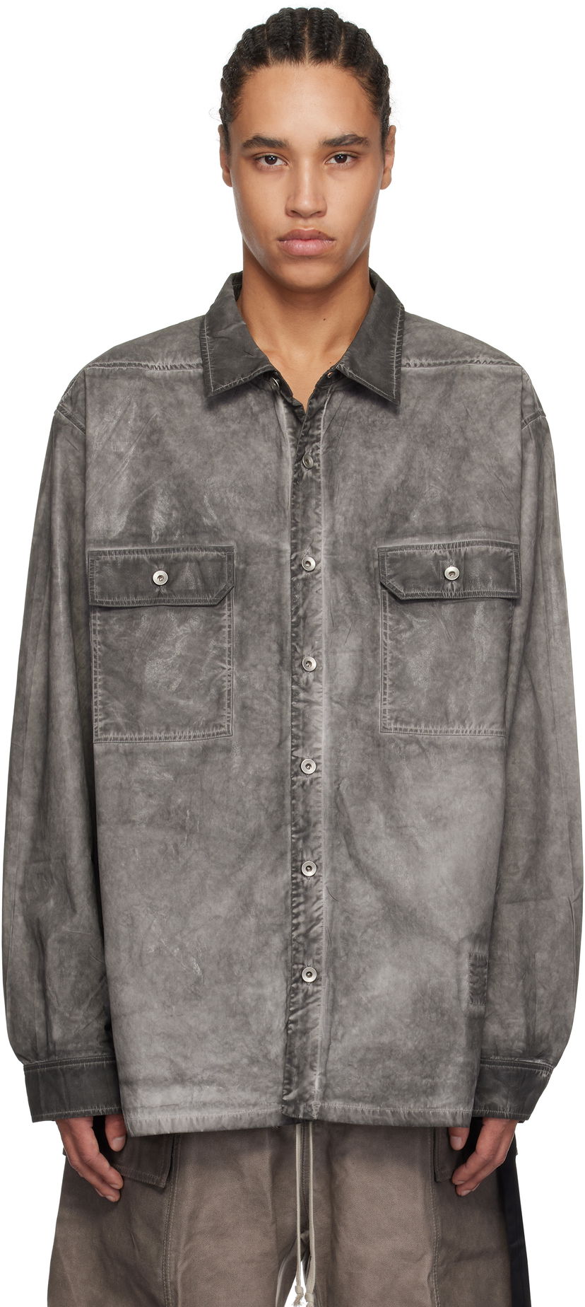 Košulja Rick Owens Rick Owens DRKSHDW Hollywood Jumbo Overshirt Siva | DU01E3297 PF