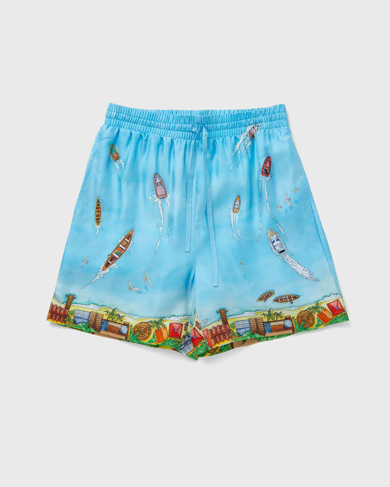 Kratke hlače Casablanca UNISEX SILK SHORTS WITH DRAWSTRINGS Plava | MS24-TR-012-05, 0