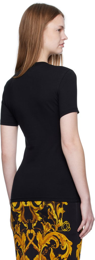 Majica kratkih rukava Versace Versace Jeans Couture Printed T-Shirt Crna | E79HAHE01_ECJ02E, 2