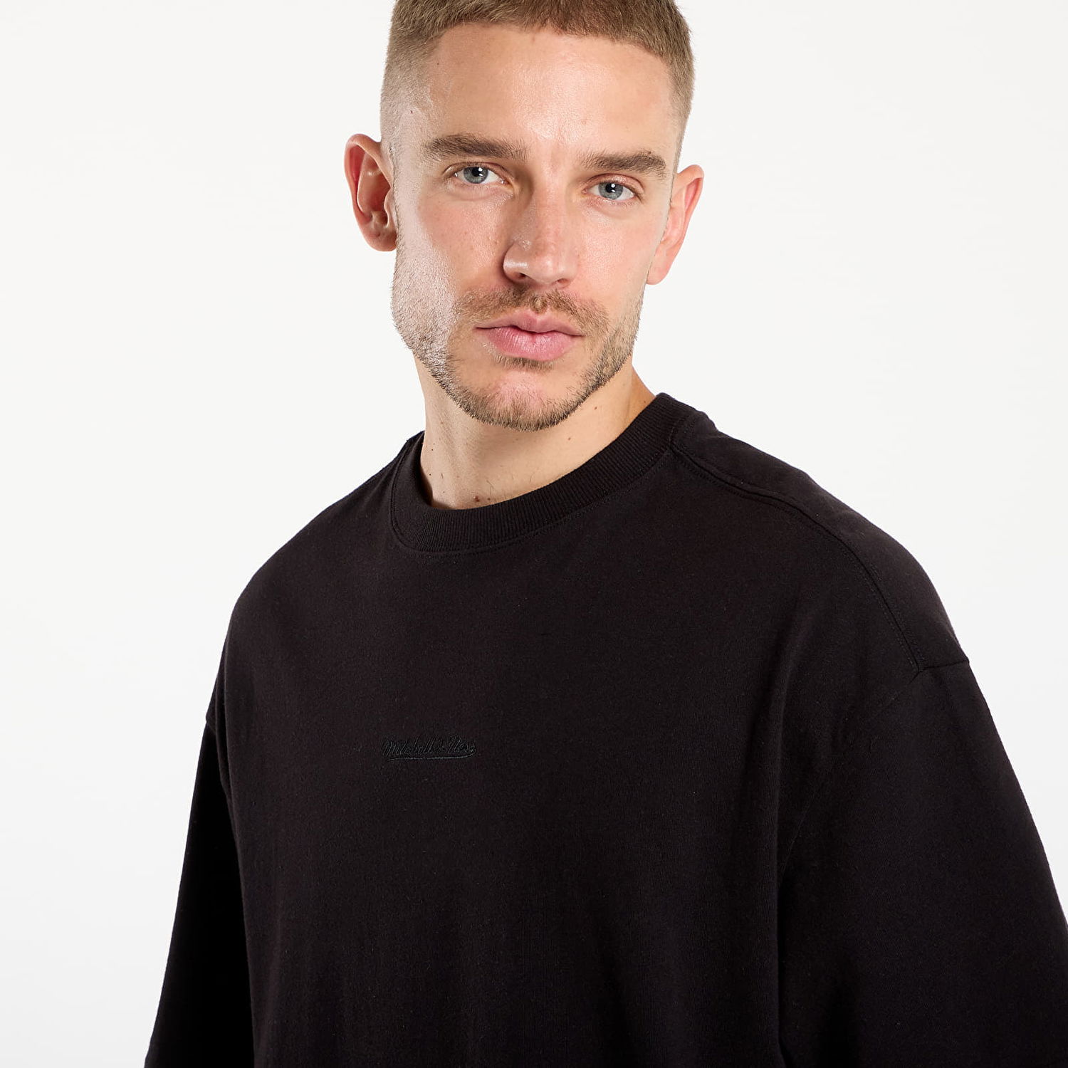 Majica kratkih rukava Mitchell & Ness Mitchell & Ness Branded Script Oversized Tee Crna | FC9605-MNNBLCK, 1