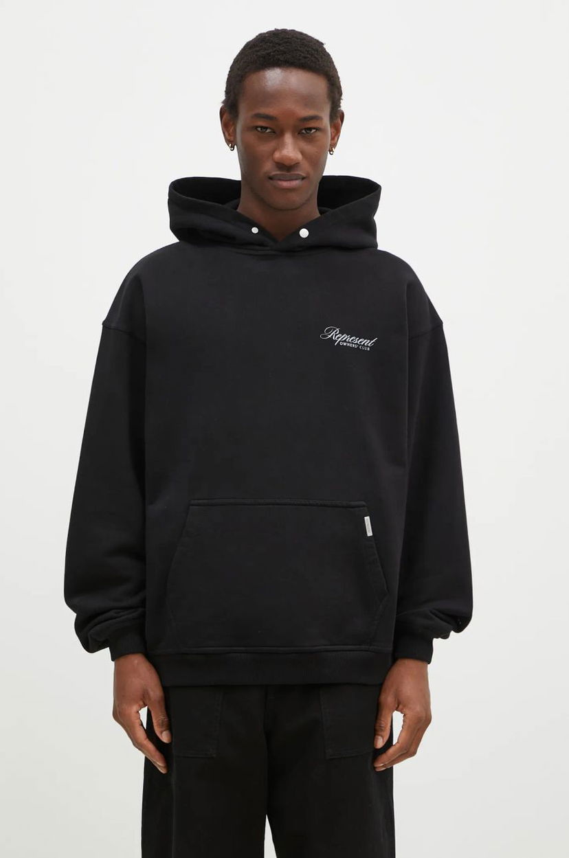 Dukserice Represent Clo Owners Club Script Hoodie Crna | OCM41200.001