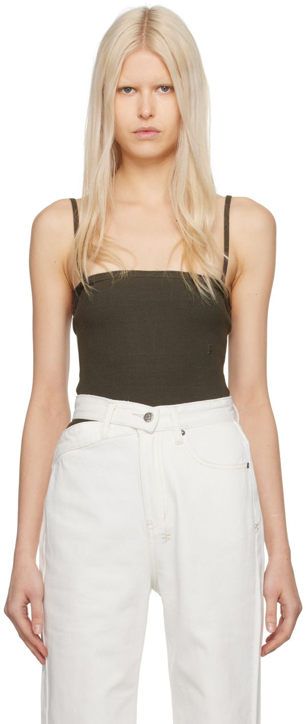 Majica bez rukava Ksubi Arise Tube Bodysuit Zelena | WPS24BS002