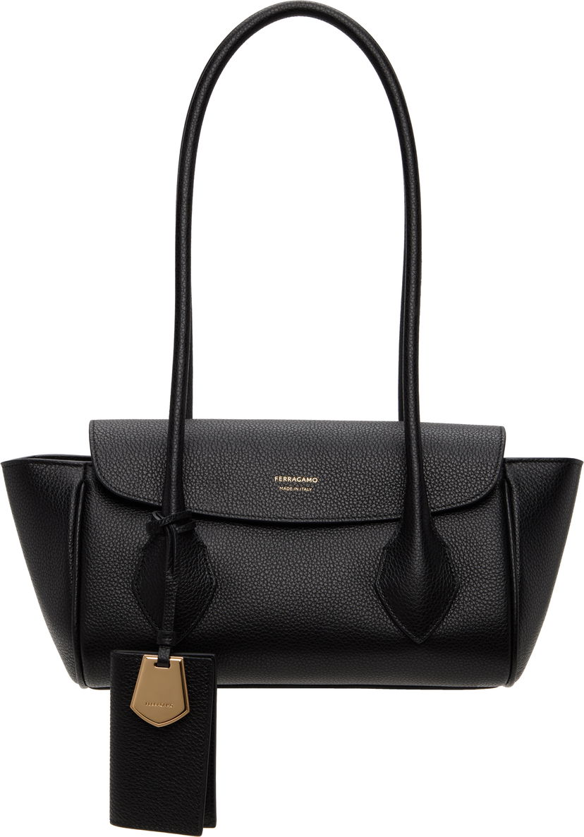 Tote bag FERRAGAMO Ferragamo East-West S Tote Bag Crna | 773169