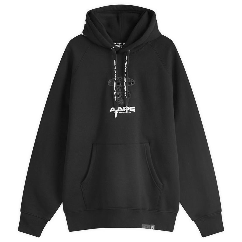 Dukserice AAPE by A Bathing Ape AAPE Croc Chest Badge Hoody, Size Large Crna | AAPSWMB357XXNBKX