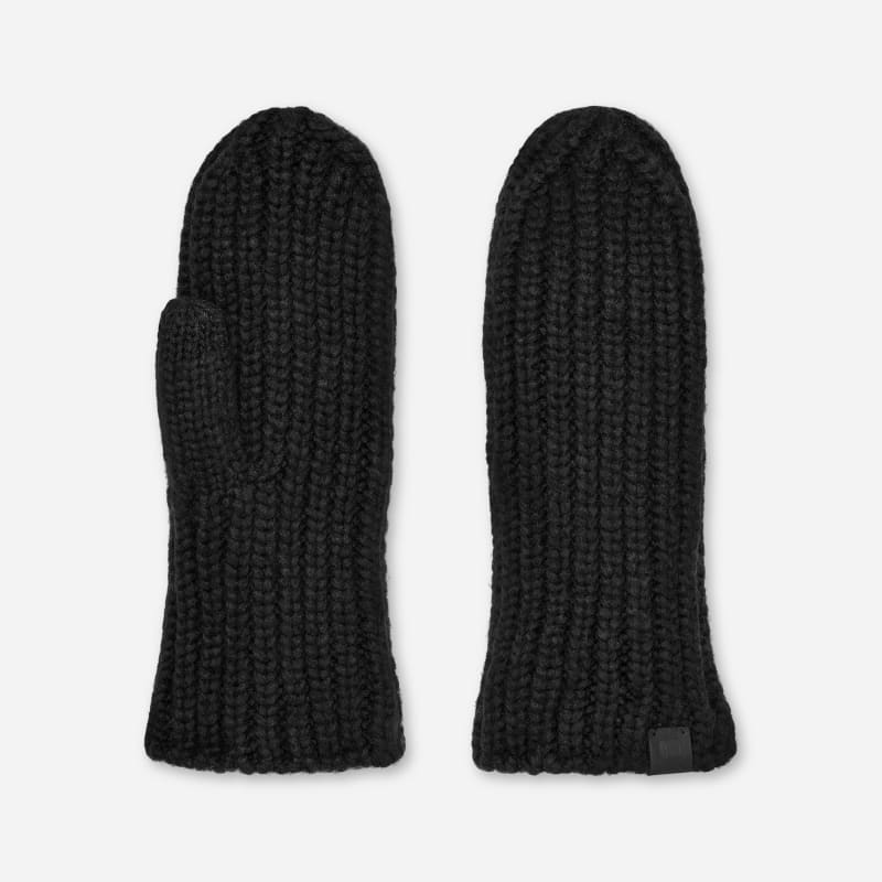 Rukavice UGG UGG Rib Knit Mittens Crna | 101022-BLK, 1