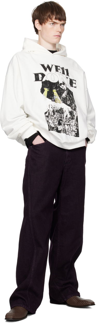 Dukserice We11done We11done Cat Poster Graphic Hoodie Bijela | WD-TH2-25-837-U-WH, 3