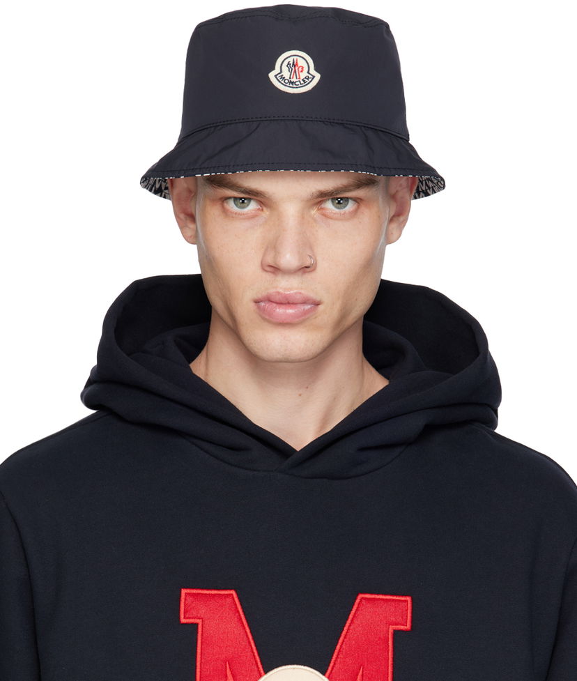 Šešir Moncler Patch Reversible Bucket Hat Tamnoplava | J10913B0000454A91