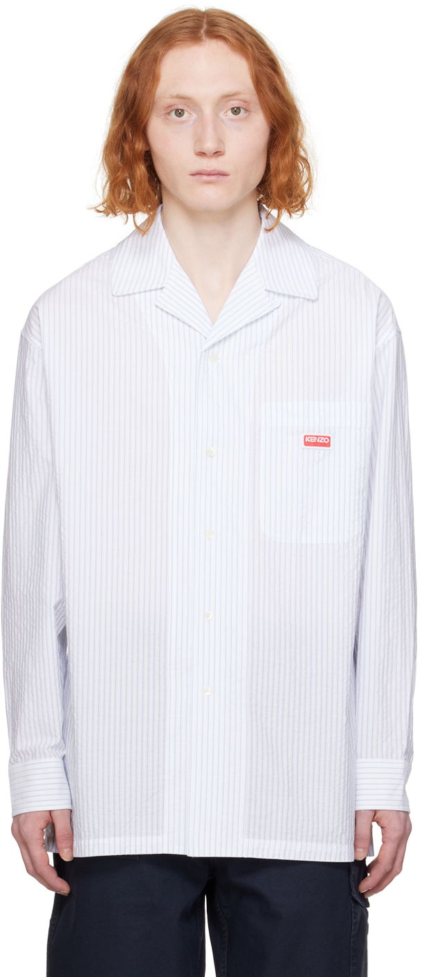 Košulja KENZO Paris Crinkled Shirt Bijela | FE55CH5249LD