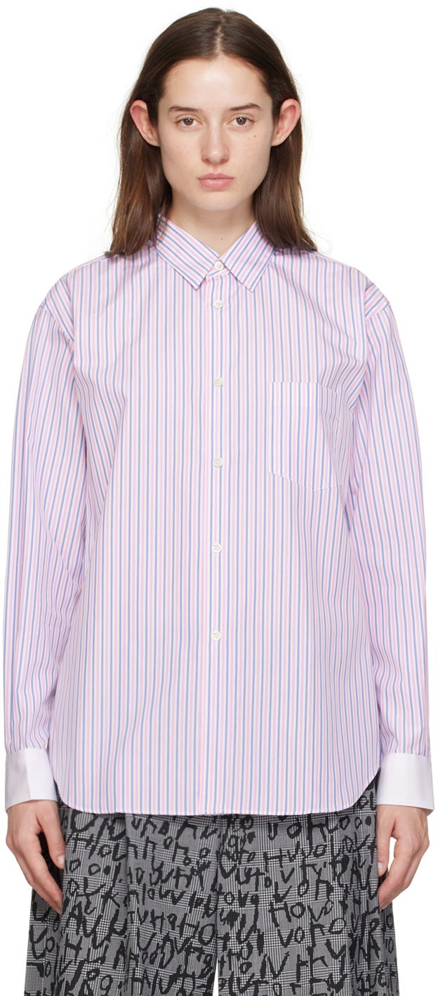 Košulja Comme des Garçons Paneled Shirt Ljubičasta | FZ-B088-051