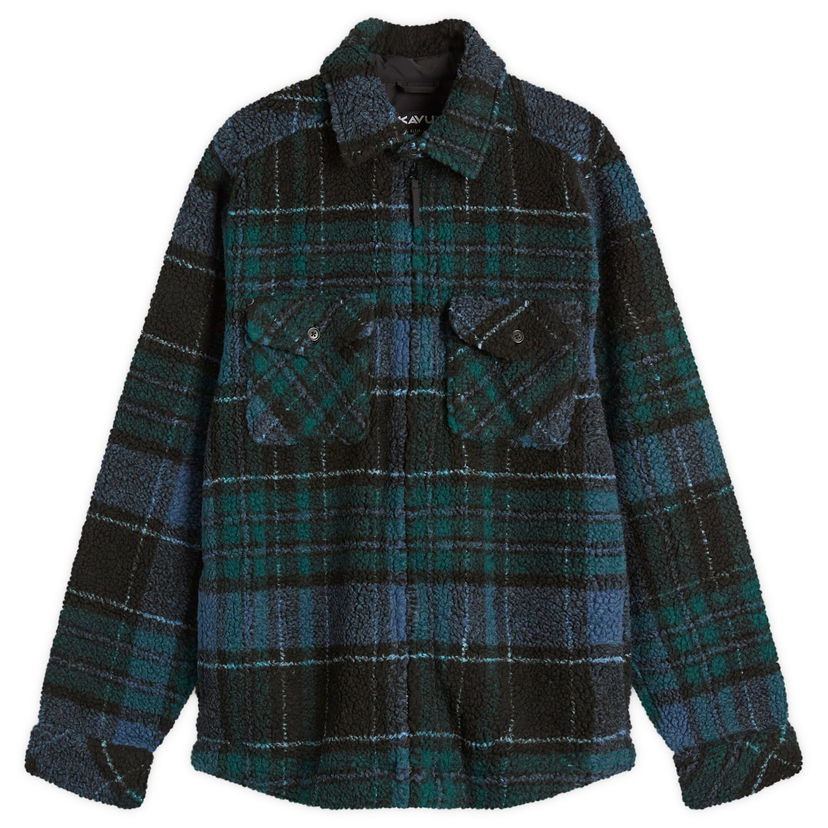 Jakna KAVU McCord Creek Fleece Overshirt Plava | 5260-2735