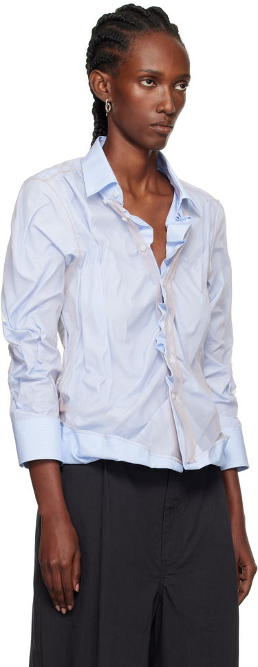 Košulja Maison Margiela Maison Margiela Organic Cotton Button-Down Shirt Plava | S29DL0218 MTN125, 1