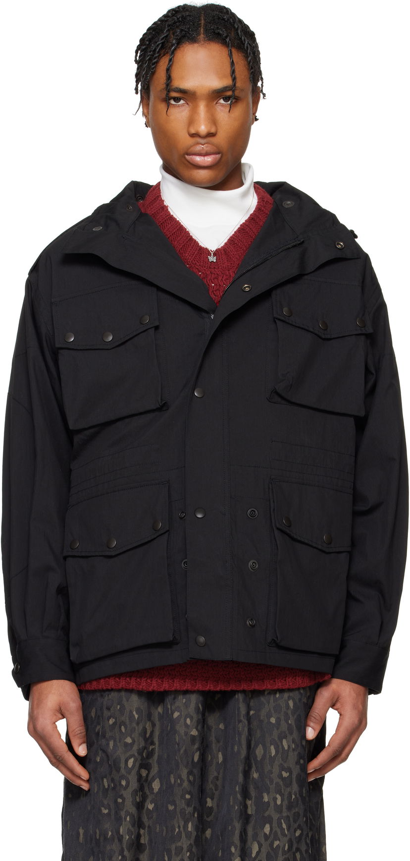 Parka Needles NEEDLES Field Coat Crna | QV137