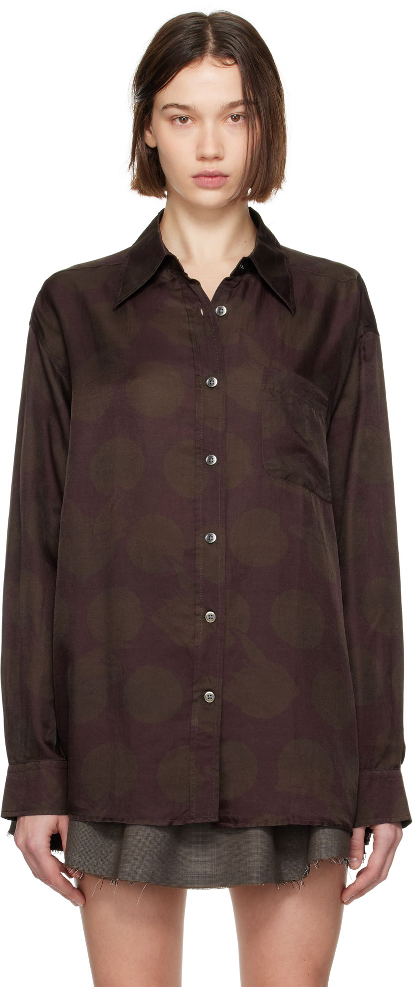 Košulja OUR LEGACY Our Legacy Favourite Printed Shirt Smeđa | W4242FD