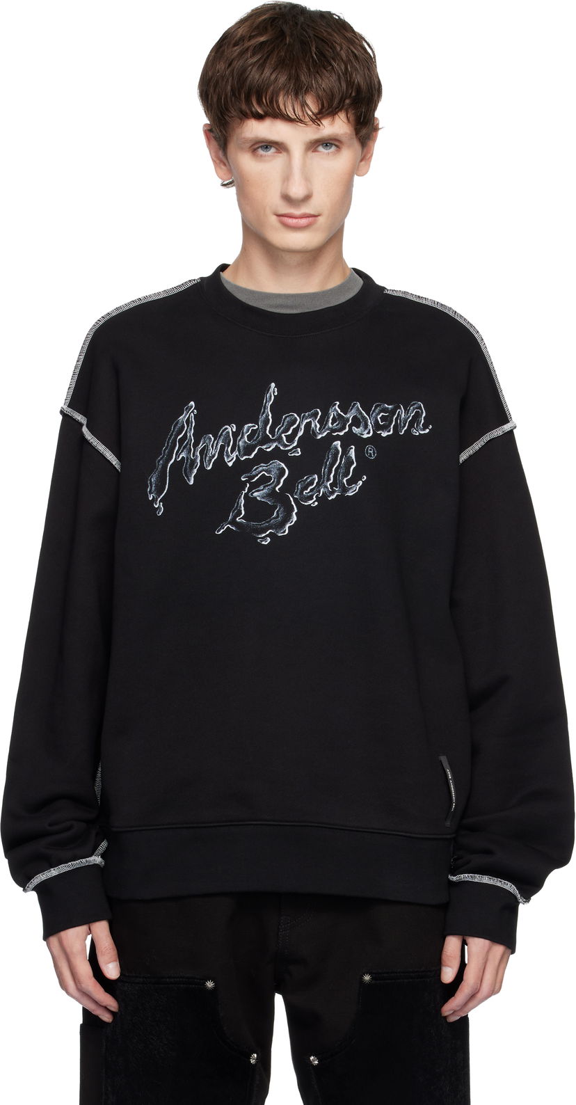 Dukserice Andersson Bell Andersson Bell Liquid Logo Sweatshirt Crna | atb1378u