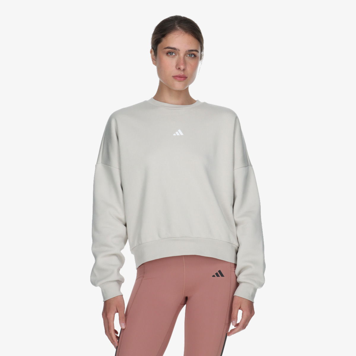 Dukserice adidas Originals Studio Lounge Fleece Sweatshirt Bež | JI6069, 1