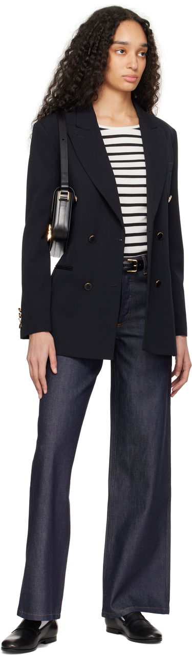 Jakna A.P.C. A.P.C. Anastasia Barbieri Edition Double-Breasted Blazer Tamnoplava | COHEY-F03226, 3